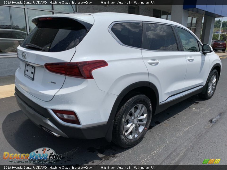 2019 Hyundai Santa Fe SE AWD Machine Gray / Espresso/Gray Photo #4