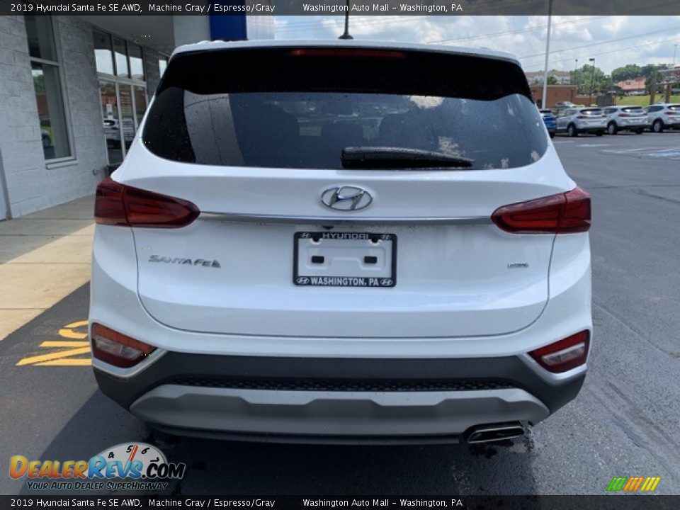 2019 Hyundai Santa Fe SE AWD Machine Gray / Espresso/Gray Photo #5