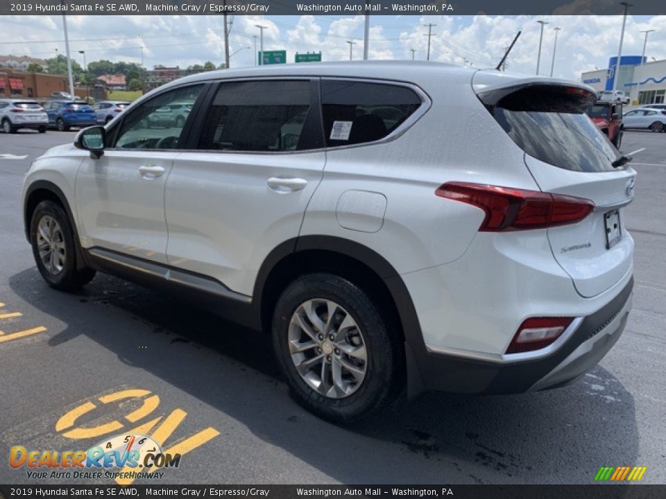 2019 Hyundai Santa Fe SE AWD Machine Gray / Espresso/Gray Photo #6
