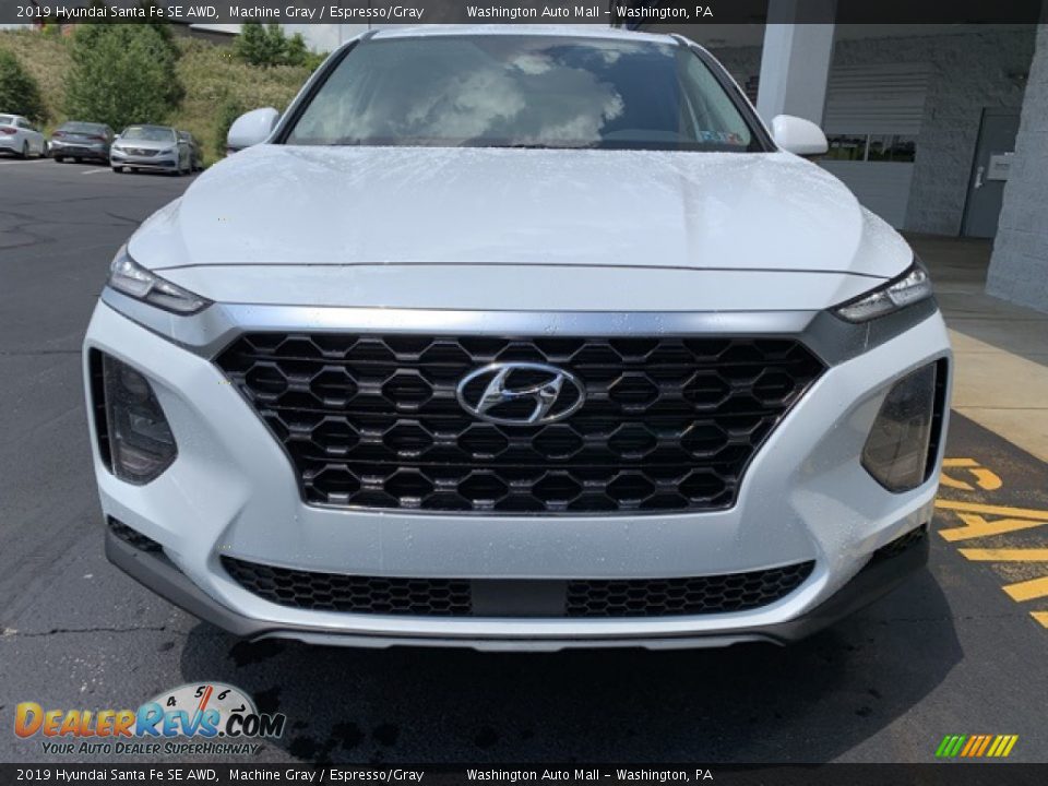 2019 Hyundai Santa Fe SE AWD Machine Gray / Espresso/Gray Photo #8