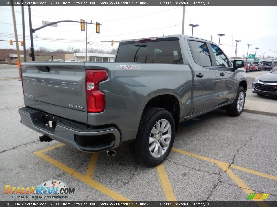 2019 Chevrolet Silverado 1500 Custom Crew Cab 4WD Satin Steel Metallic / Jet Black Photo #4