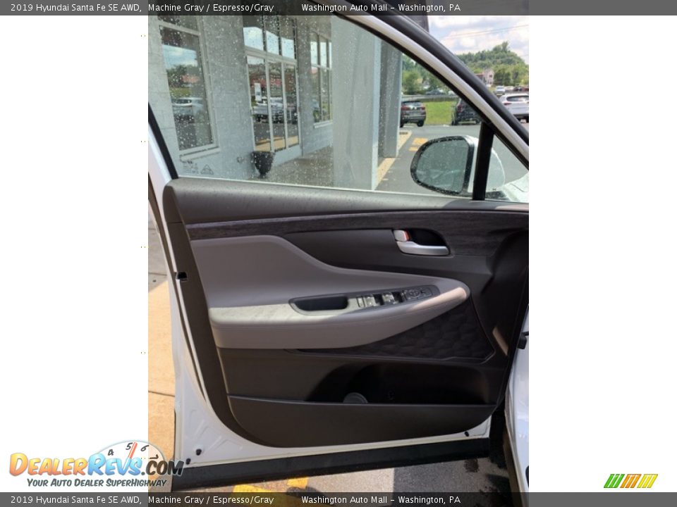 2019 Hyundai Santa Fe SE AWD Machine Gray / Espresso/Gray Photo #11