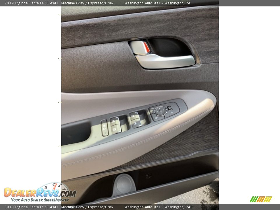 2019 Hyundai Santa Fe SE AWD Machine Gray / Espresso/Gray Photo #12