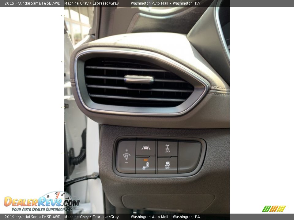 2019 Hyundai Santa Fe SE AWD Machine Gray / Espresso/Gray Photo #13