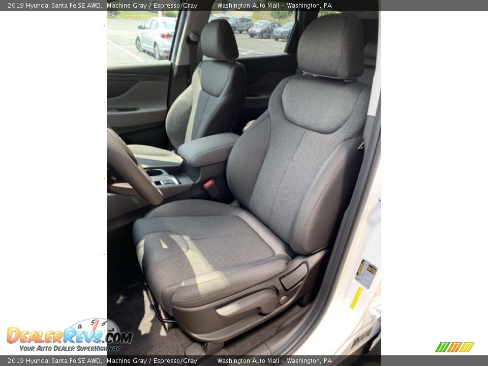 2019 Hyundai Santa Fe SE AWD Machine Gray / Espresso/Gray Photo #15
