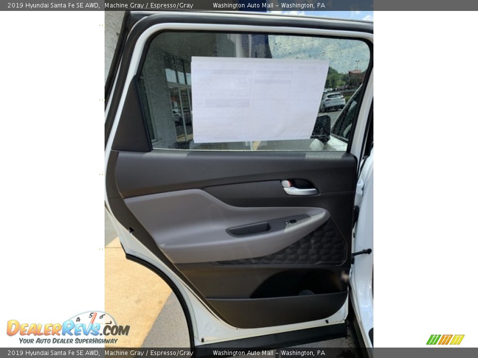 2019 Hyundai Santa Fe SE AWD Machine Gray / Espresso/Gray Photo #17