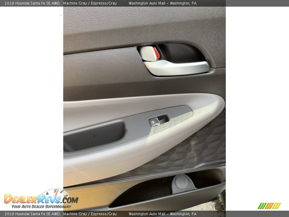 2019 Hyundai Santa Fe SE AWD Machine Gray / Espresso/Gray Photo #18