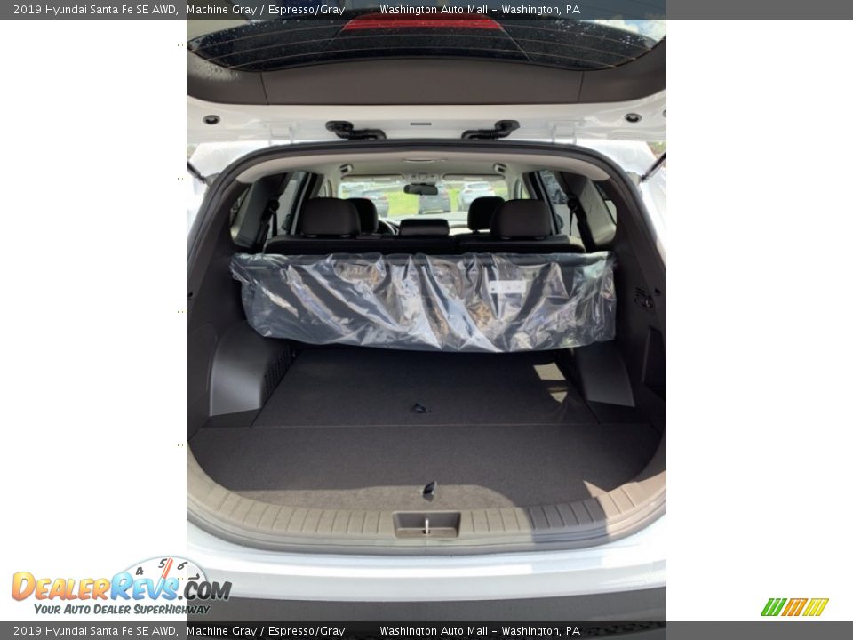 2019 Hyundai Santa Fe SE AWD Machine Gray / Espresso/Gray Photo #22