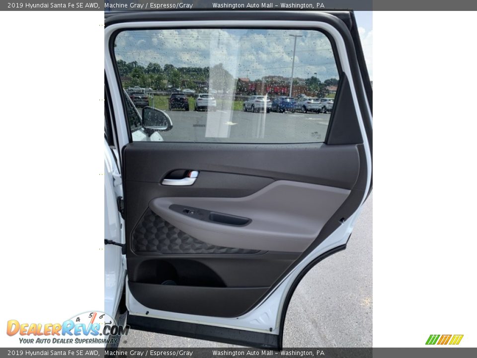 2019 Hyundai Santa Fe SE AWD Machine Gray / Espresso/Gray Photo #24