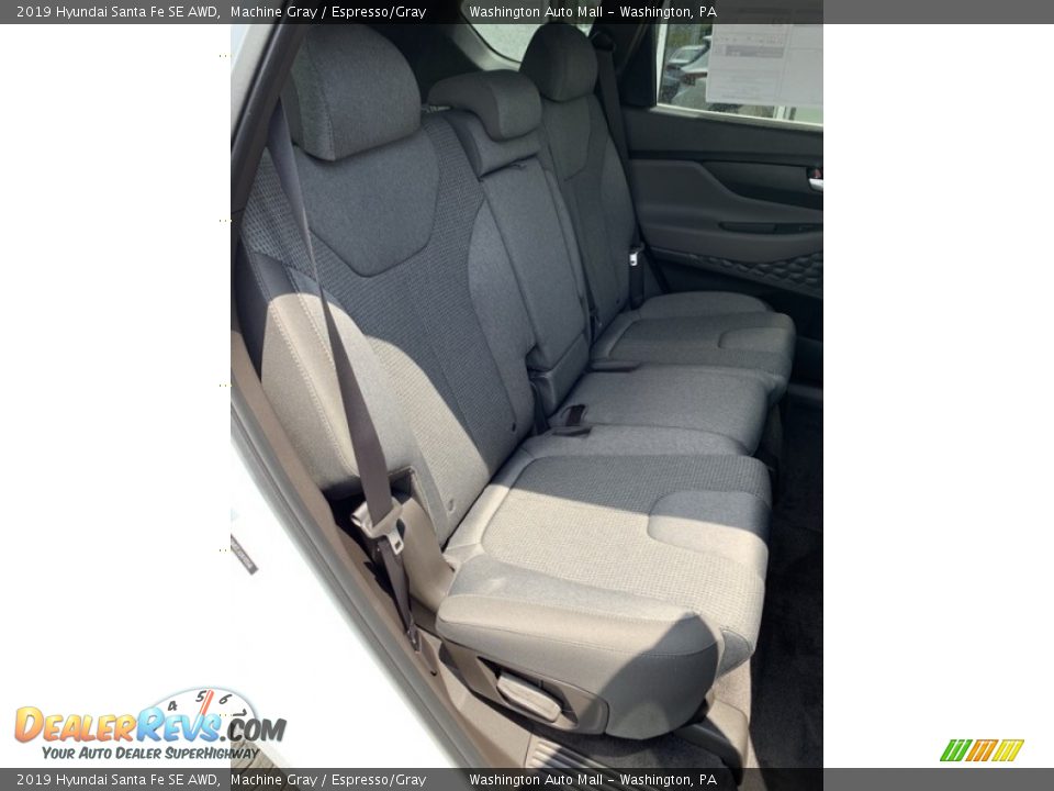 2019 Hyundai Santa Fe SE AWD Machine Gray / Espresso/Gray Photo #25