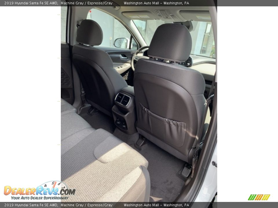 2019 Hyundai Santa Fe SE AWD Machine Gray / Espresso/Gray Photo #26