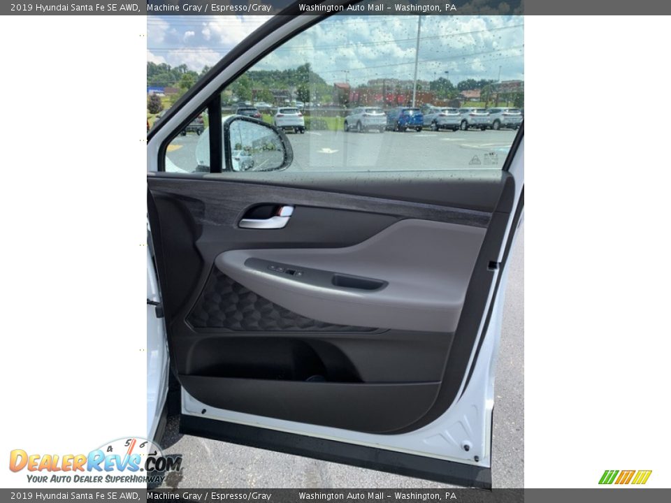 2019 Hyundai Santa Fe SE AWD Machine Gray / Espresso/Gray Photo #27