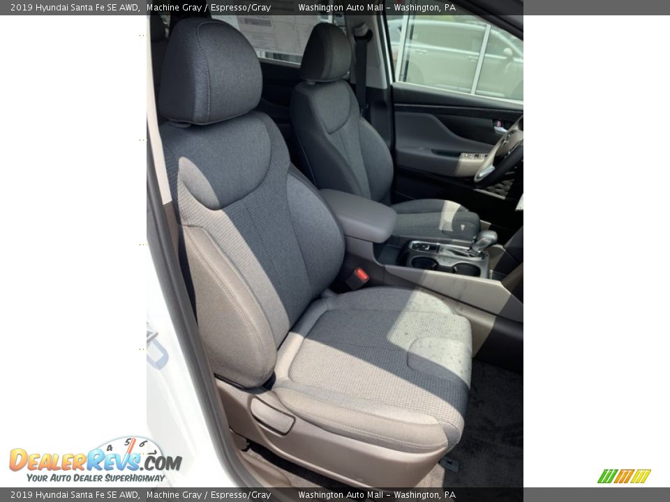 2019 Hyundai Santa Fe SE AWD Machine Gray / Espresso/Gray Photo #28