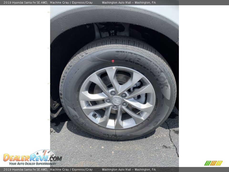 2019 Hyundai Santa Fe SE AWD Machine Gray / Espresso/Gray Photo #30