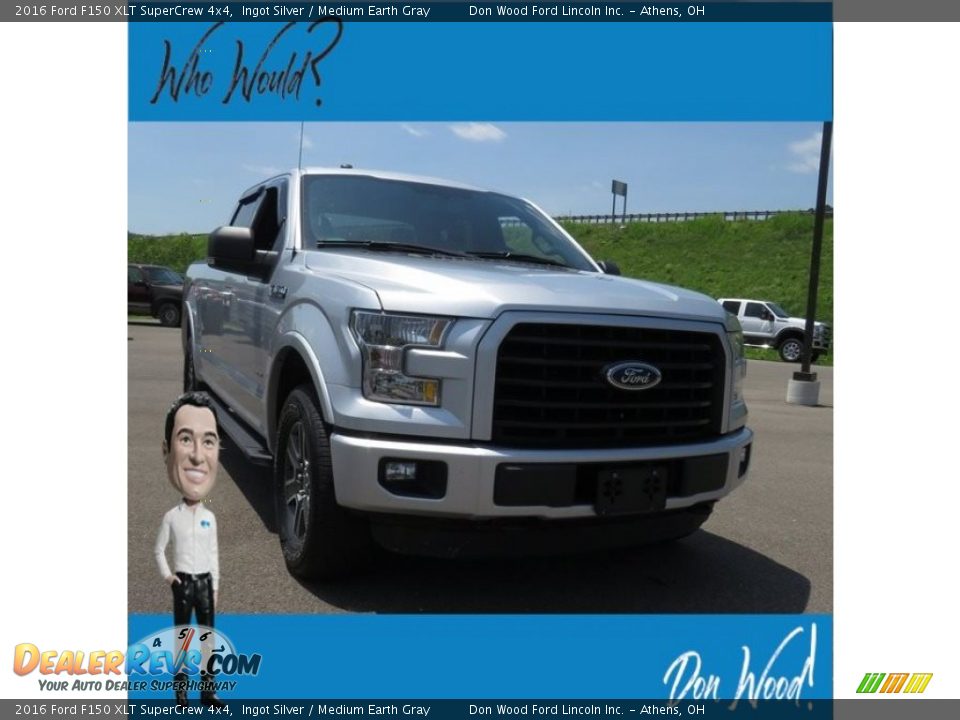 2016 Ford F150 XLT SuperCrew 4x4 Ingot Silver / Medium Earth Gray Photo #1