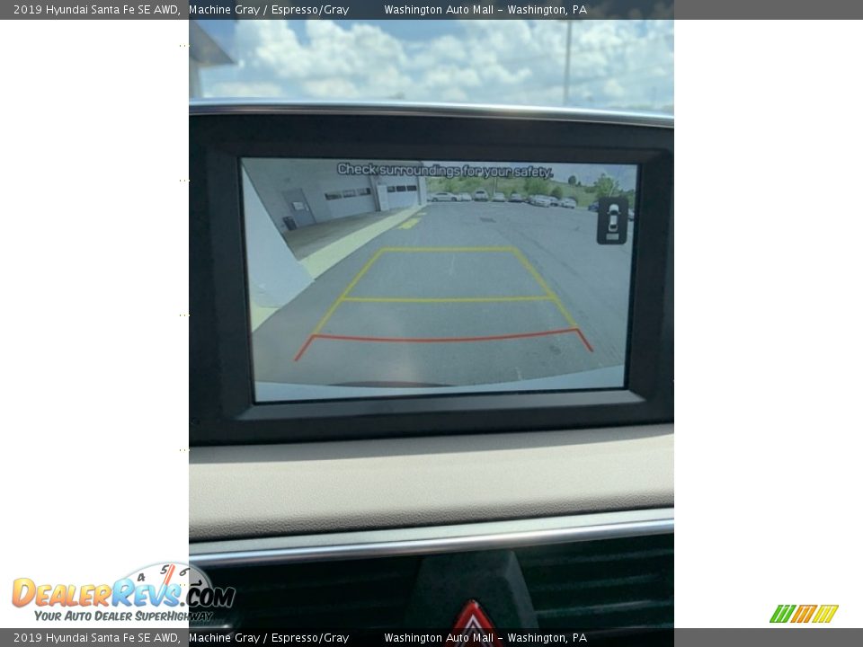 2019 Hyundai Santa Fe SE AWD Machine Gray / Espresso/Gray Photo #33