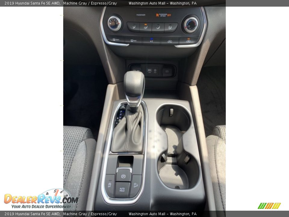 2019 Hyundai Santa Fe SE AWD Machine Gray / Espresso/Gray Photo #34