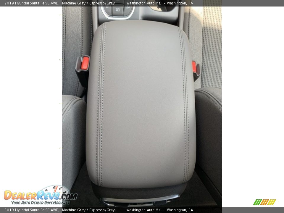 2019 Hyundai Santa Fe SE AWD Machine Gray / Espresso/Gray Photo #35