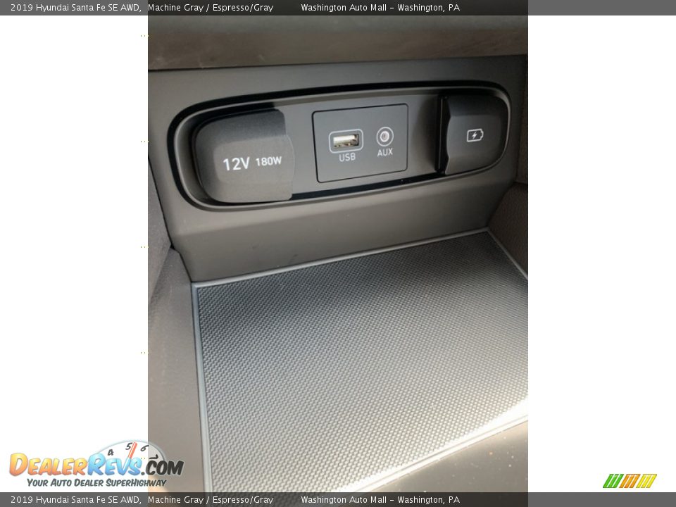 2019 Hyundai Santa Fe SE AWD Machine Gray / Espresso/Gray Photo #36