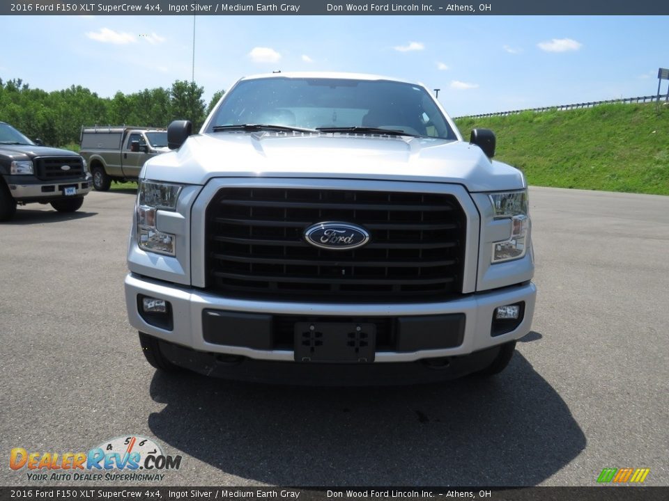 2016 Ford F150 XLT SuperCrew 4x4 Ingot Silver / Medium Earth Gray Photo #4