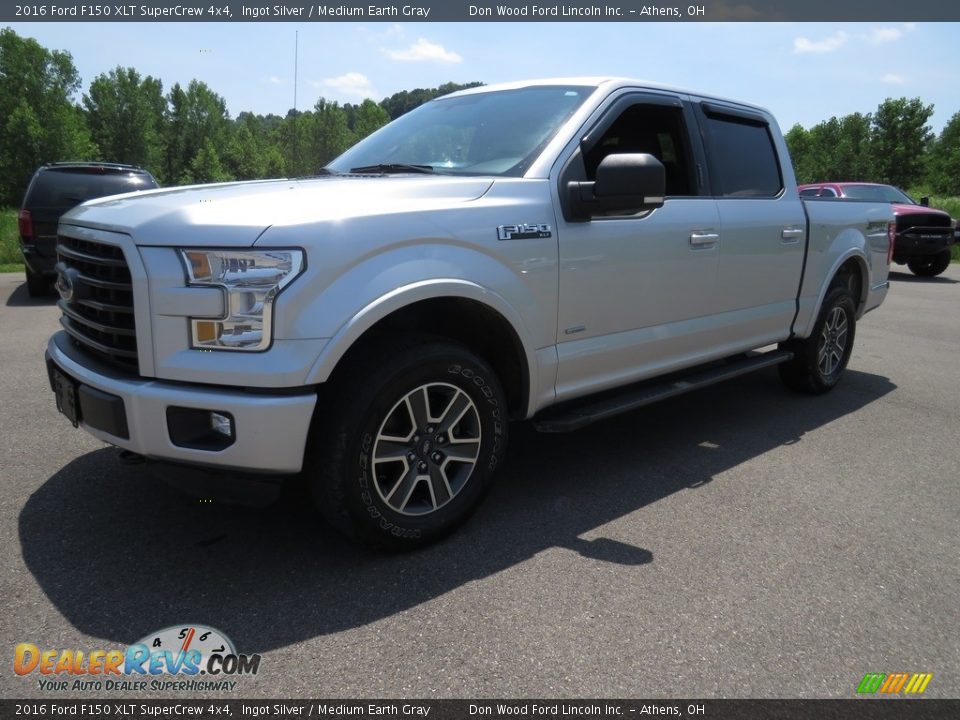 2016 Ford F150 XLT SuperCrew 4x4 Ingot Silver / Medium Earth Gray Photo #7