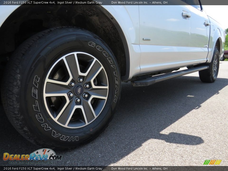 2016 Ford F150 XLT SuperCrew 4x4 Ingot Silver / Medium Earth Gray Photo #8