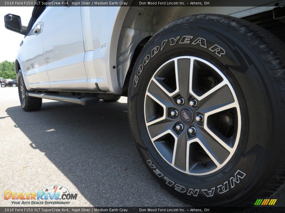 2016 Ford F150 XLT SuperCrew 4x4 Ingot Silver / Medium Earth Gray Photo #10