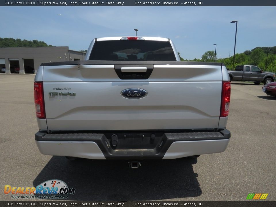 2016 Ford F150 XLT SuperCrew 4x4 Ingot Silver / Medium Earth Gray Photo #11