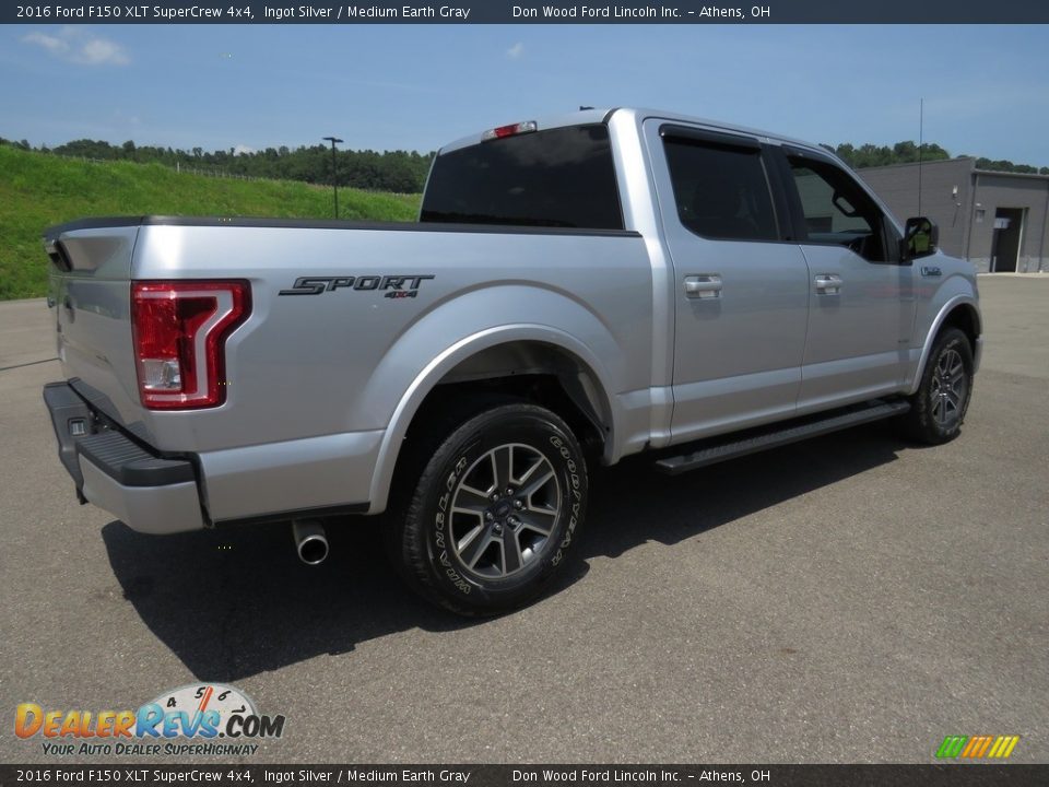2016 Ford F150 XLT SuperCrew 4x4 Ingot Silver / Medium Earth Gray Photo #13