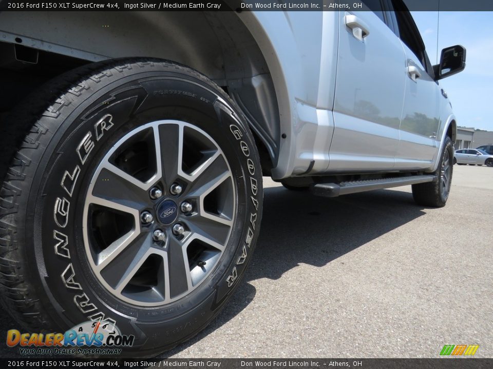 2016 Ford F150 XLT SuperCrew 4x4 Ingot Silver / Medium Earth Gray Photo #14