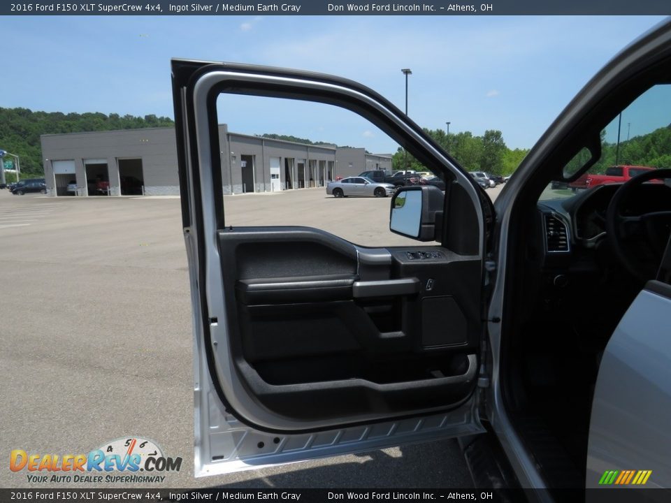 2016 Ford F150 XLT SuperCrew 4x4 Ingot Silver / Medium Earth Gray Photo #15