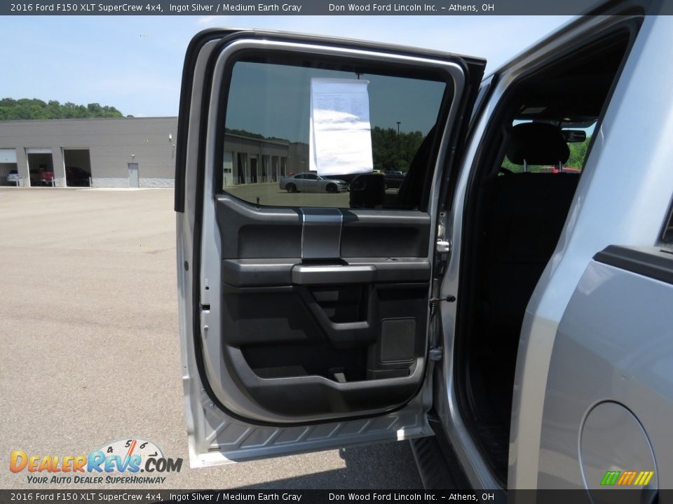 2016 Ford F150 XLT SuperCrew 4x4 Ingot Silver / Medium Earth Gray Photo #19