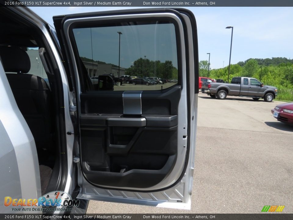 2016 Ford F150 XLT SuperCrew 4x4 Ingot Silver / Medium Earth Gray Photo #21