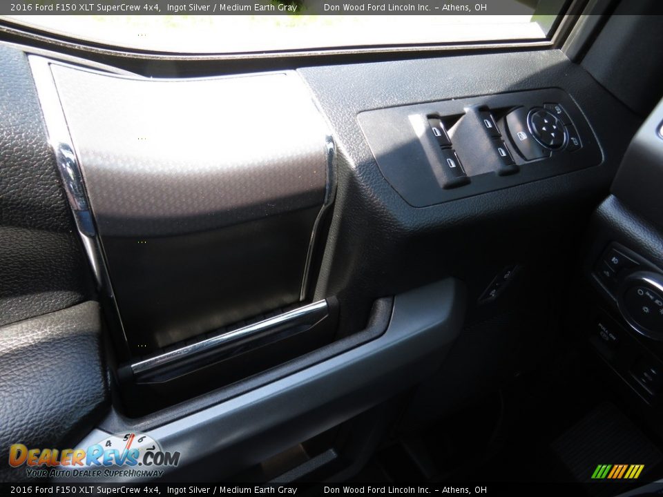 2016 Ford F150 XLT SuperCrew 4x4 Ingot Silver / Medium Earth Gray Photo #28