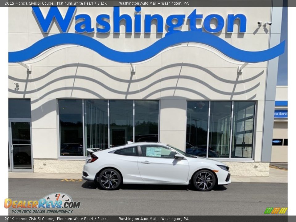 2019 Honda Civic Si Coupe Platinum White Pearl / Black Photo #1