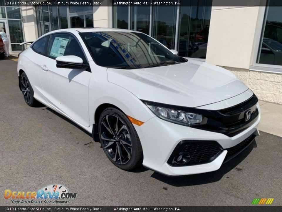 2019 Honda Civic Si Coupe Platinum White Pearl / Black Photo #2