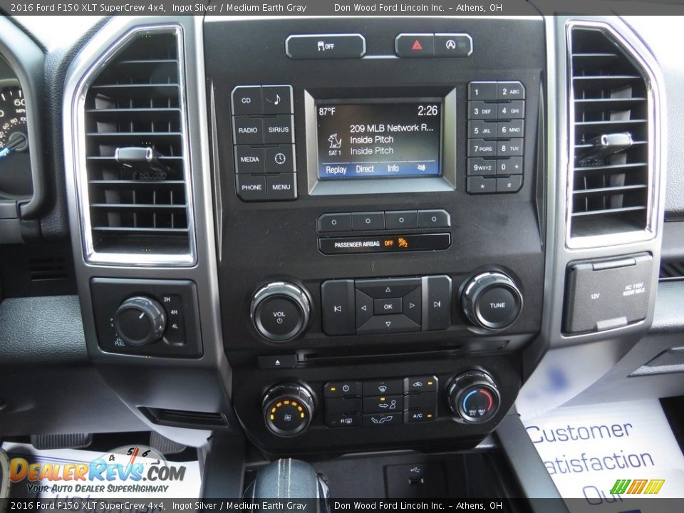 2016 Ford F150 XLT SuperCrew 4x4 Ingot Silver / Medium Earth Gray Photo #34