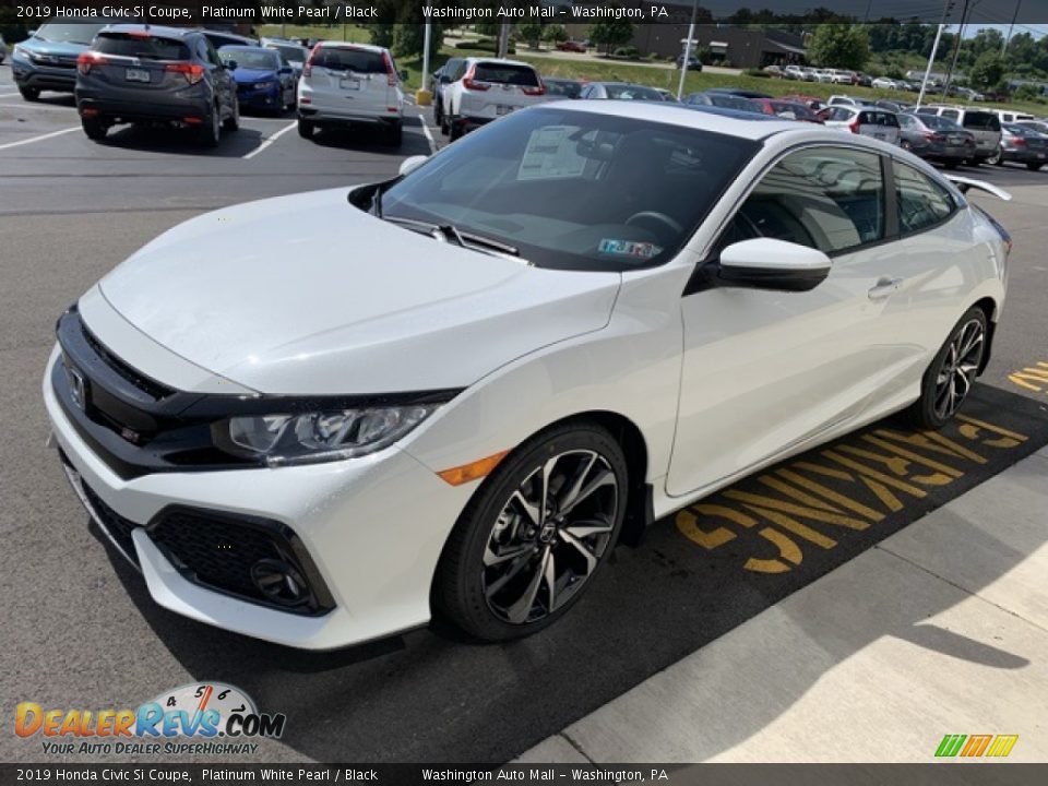 2019 Honda Civic Si Coupe Platinum White Pearl / Black Photo #4