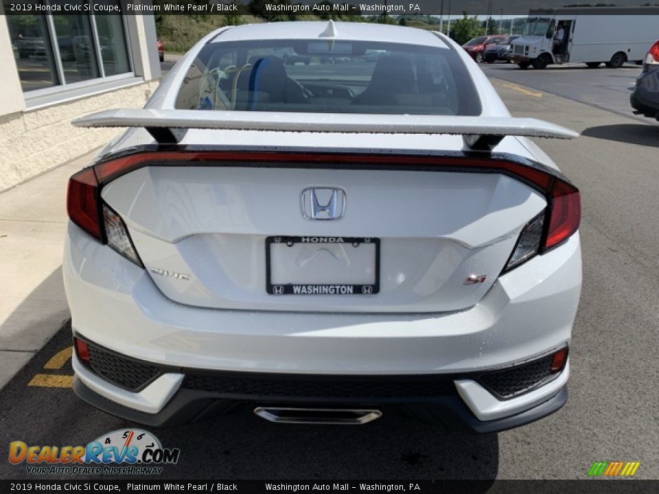 2019 Honda Civic Si Coupe Platinum White Pearl / Black Photo #6