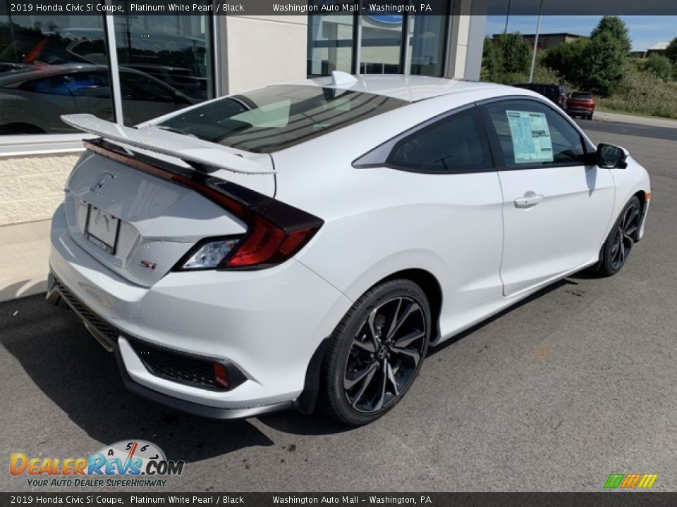 2019 Honda Civic Si Coupe Platinum White Pearl / Black Photo #7
