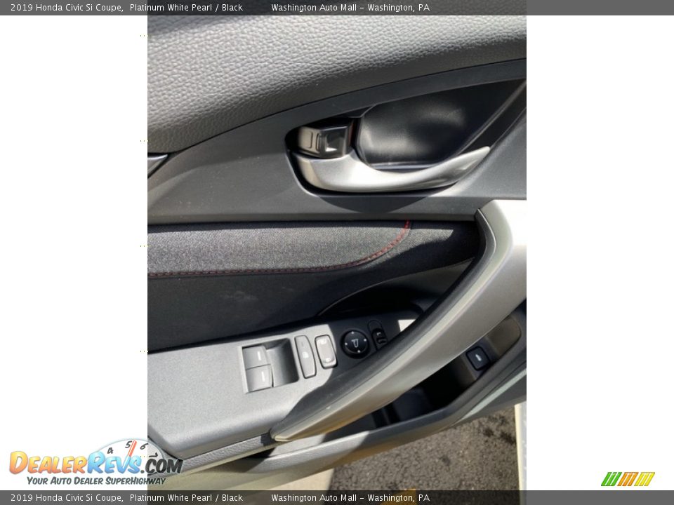 2019 Honda Civic Si Coupe Platinum White Pearl / Black Photo #11