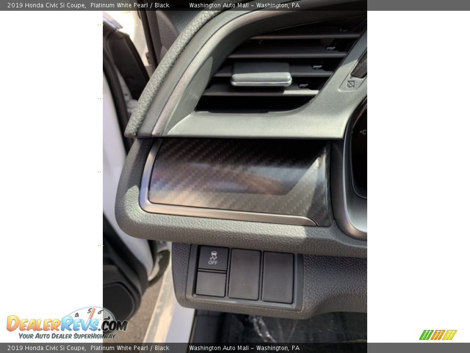 2019 Honda Civic Si Coupe Platinum White Pearl / Black Photo #12