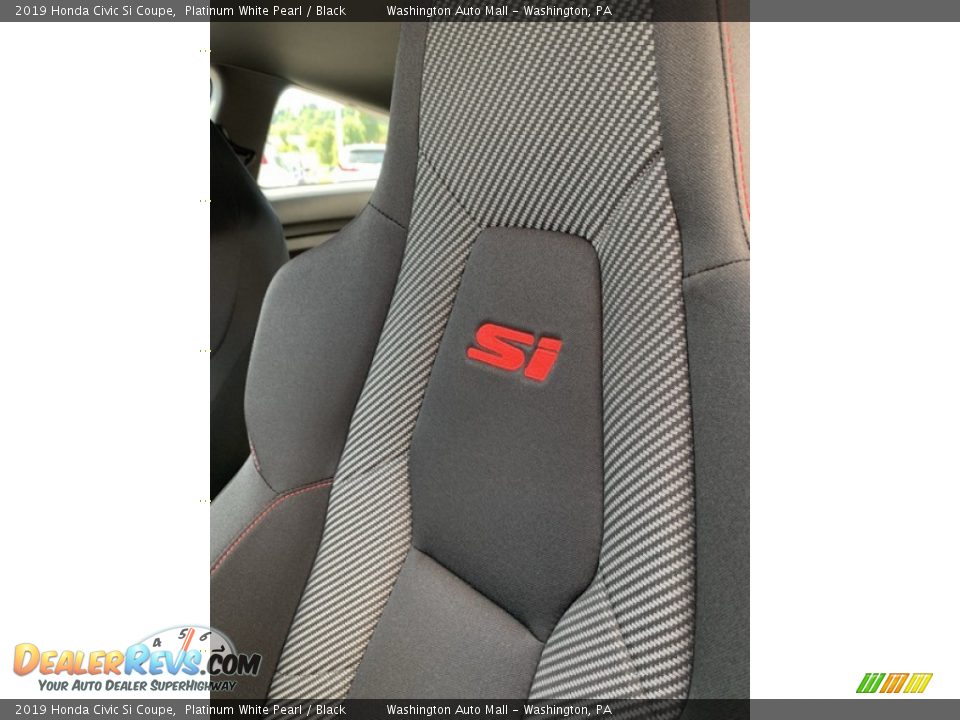 2019 Honda Civic Si Coupe Platinum White Pearl / Black Photo #14