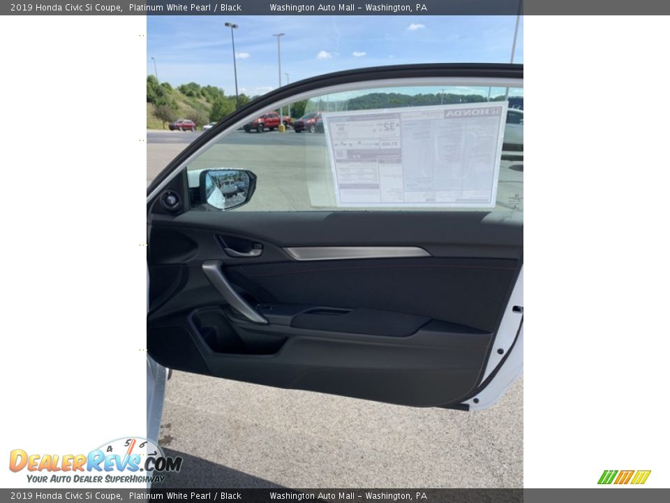 2019 Honda Civic Si Coupe Platinum White Pearl / Black Photo #20