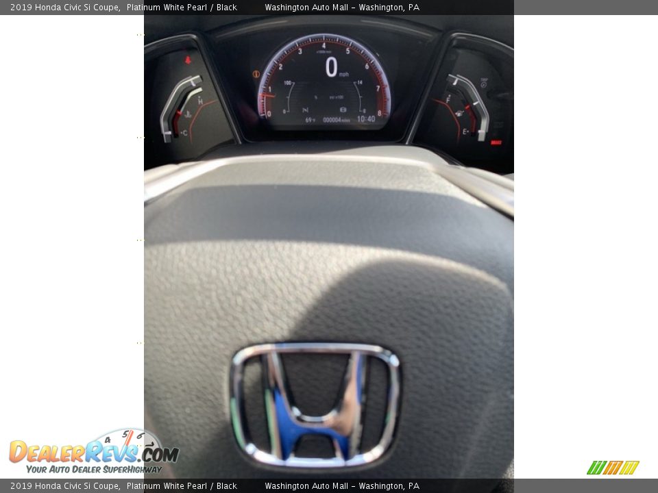 2019 Honda Civic Si Coupe Platinum White Pearl / Black Photo #26