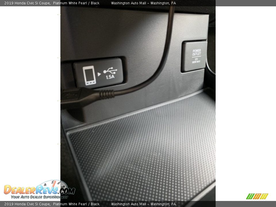 2019 Honda Civic Si Coupe Platinum White Pearl / Black Photo #33