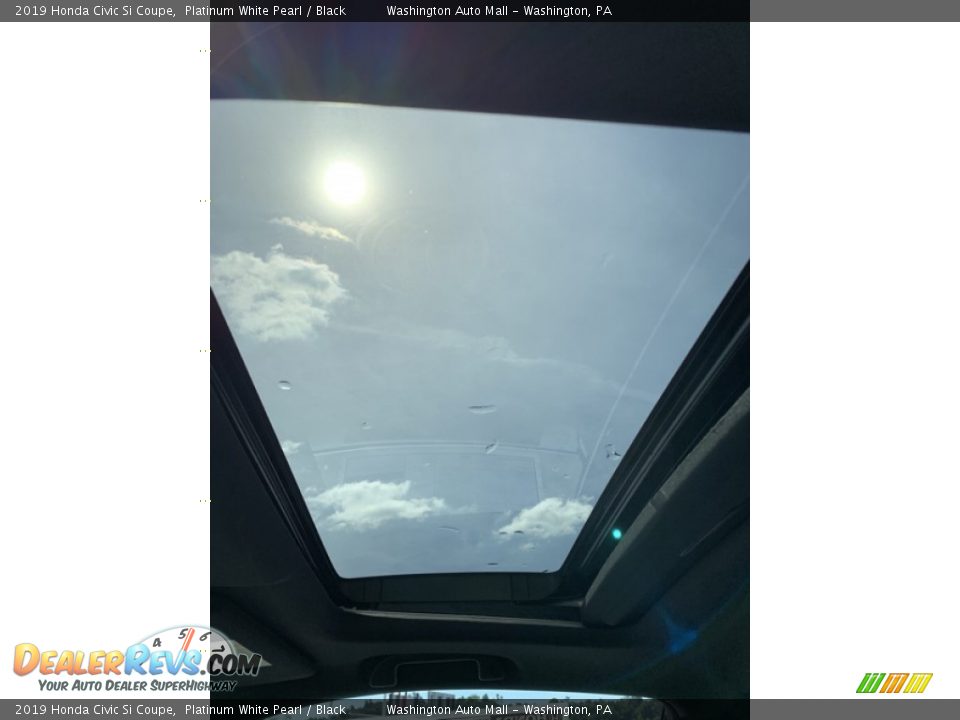 2019 Honda Civic Si Coupe Platinum White Pearl / Black Photo #36