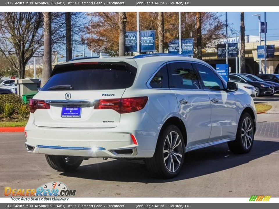 2019 Acura MDX Advance SH-AWD White Diamond Pearl / Parchment Photo #7