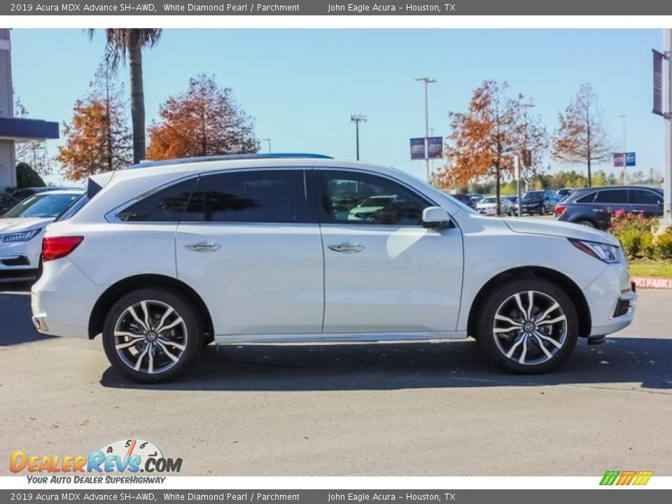 2019 Acura MDX Advance SH-AWD White Diamond Pearl / Parchment Photo #8