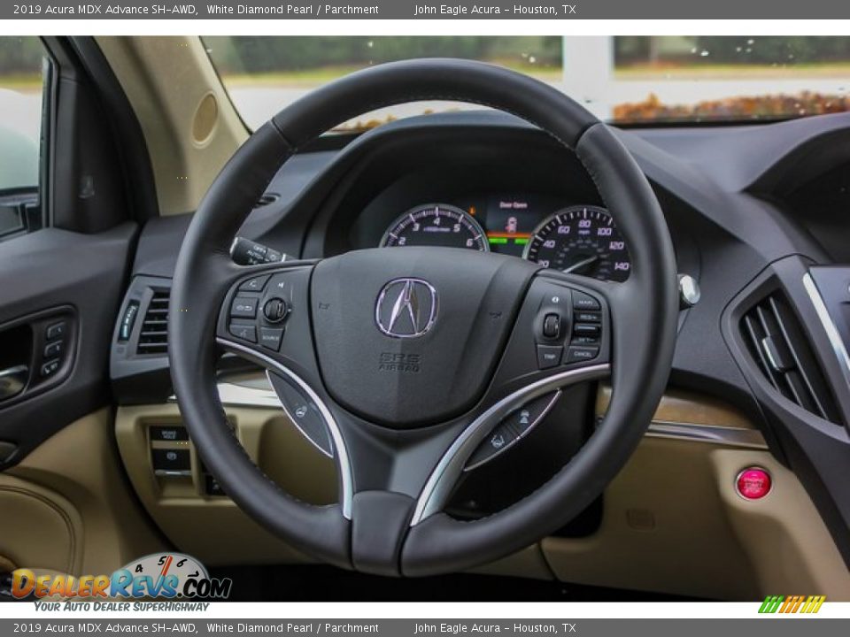 2019 Acura MDX Advance SH-AWD White Diamond Pearl / Parchment Photo #29